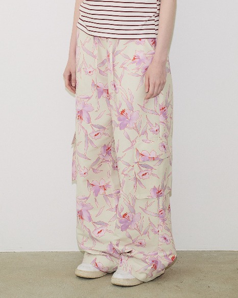 COCO FLOWER CARGO PANTS_PINK